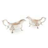 A pair of George III sauce boats