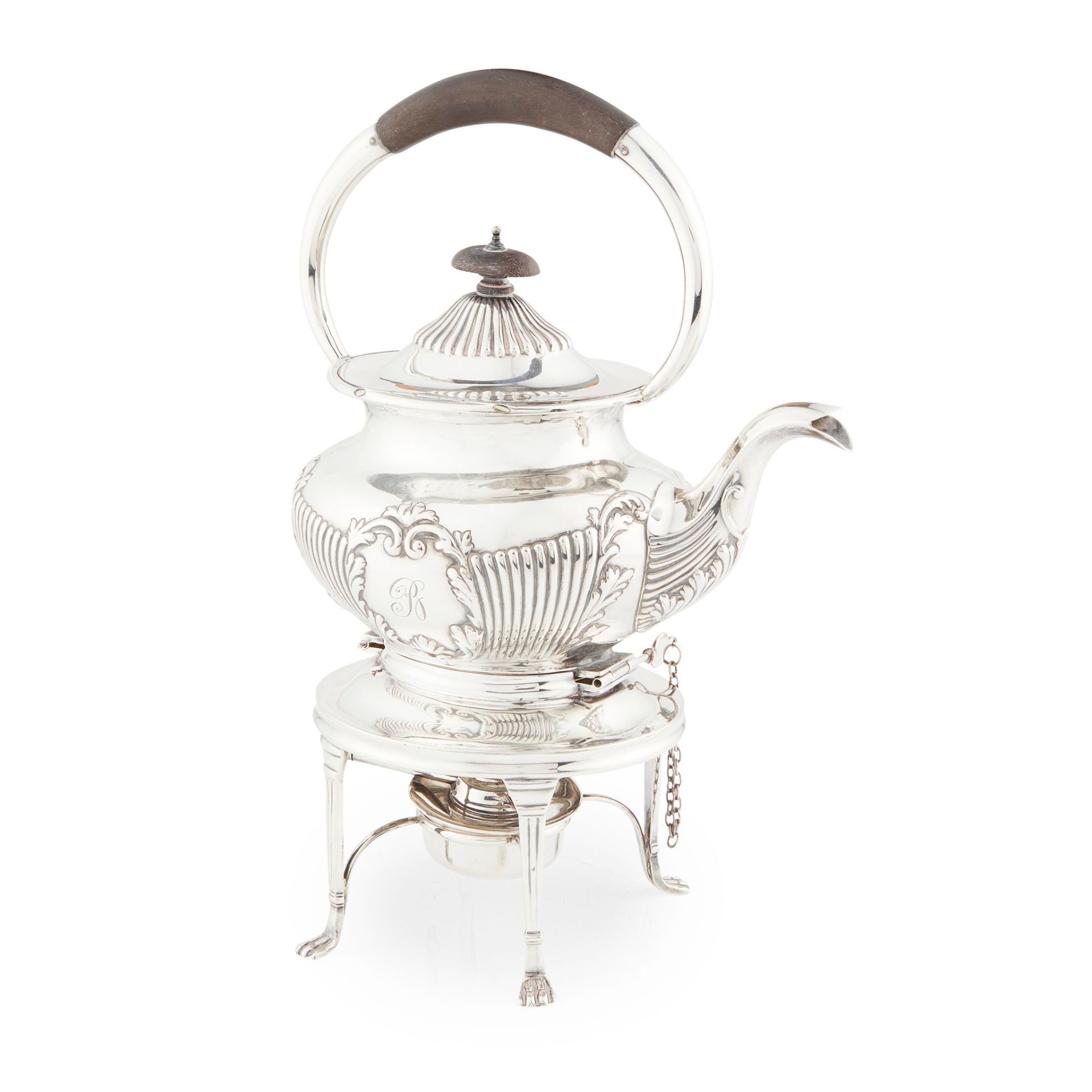 A George V spirit kettle and stand - Image 2 of 3