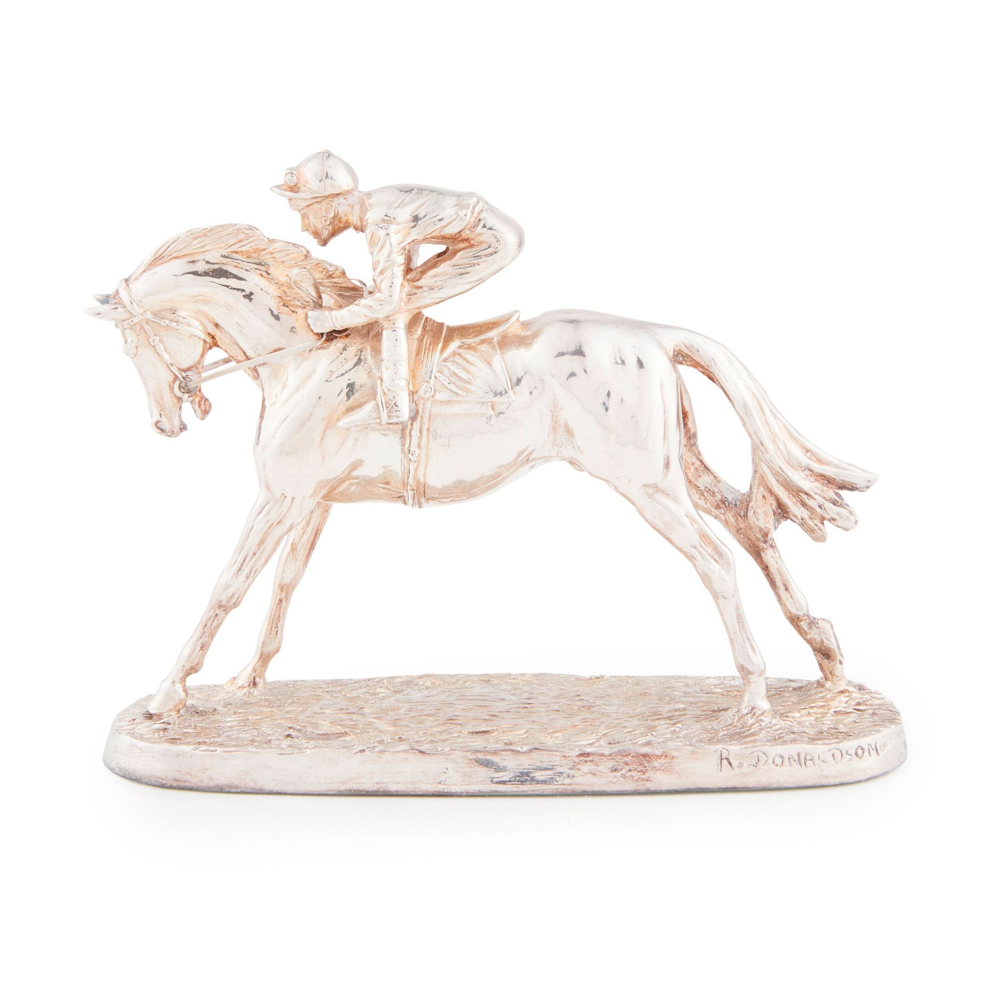 A modern model of horse and jockey