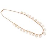 A moonstone set necklace