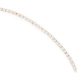 A 18ct white gold diamond set line bracelet