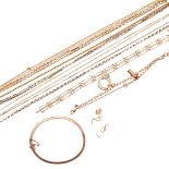 A collection of 9ct gold jewellery