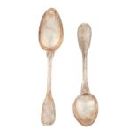 A pair of 18th century Continental tablespoons- Jacobite Interest