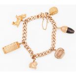 A 9ct gold charm bracelet