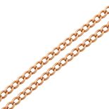 A 9ct gold curb link chain