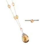 A citrine set necklace