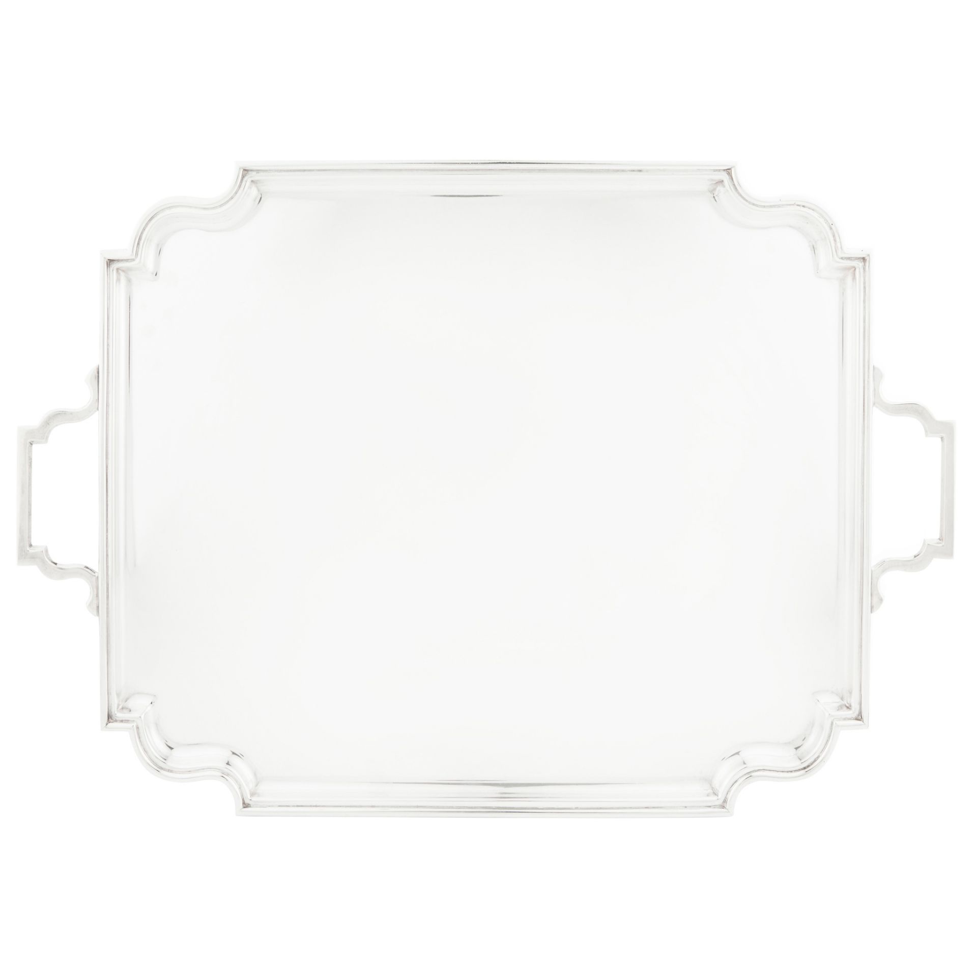 A large two handled tea tray