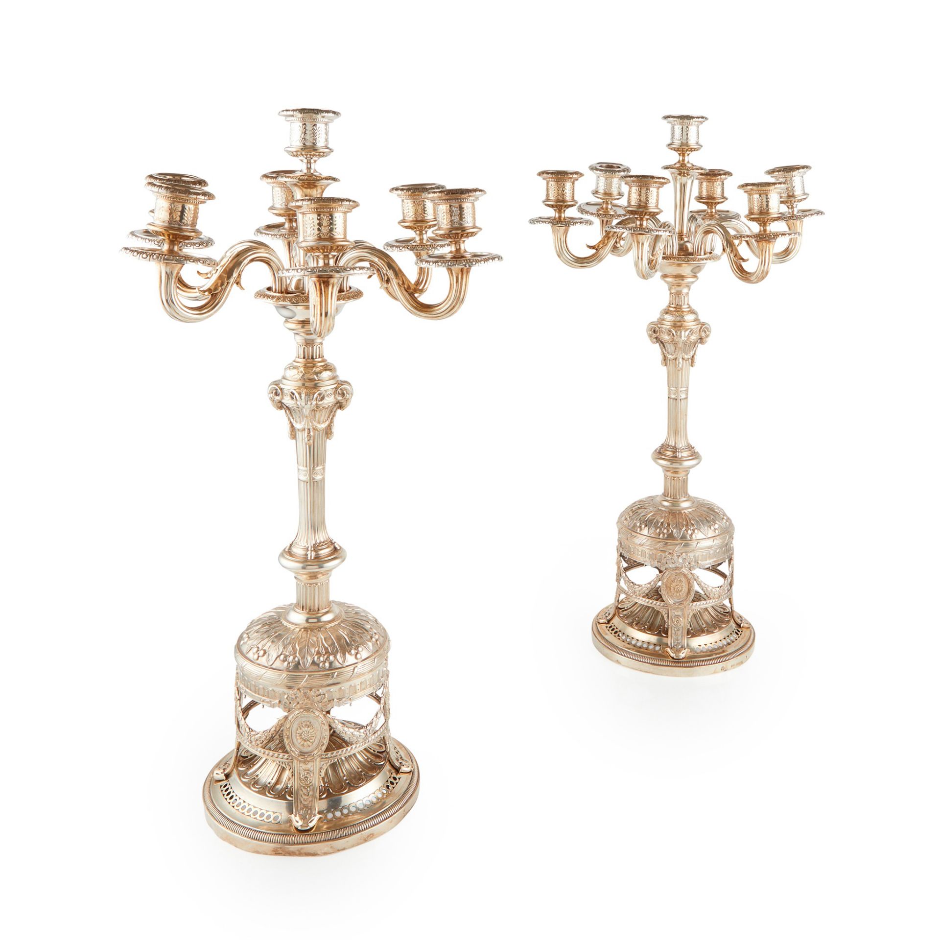 A pair of 19th century Austro-Hungarian seven light candelabra