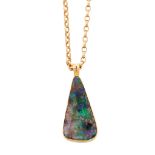 A contemporary opal set pendant