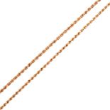 A 9ct gold rope-twist chain