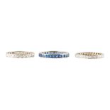 Three eternity rings