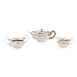 An Edwardian three piece tea service