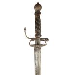 An 18th century steel small sword