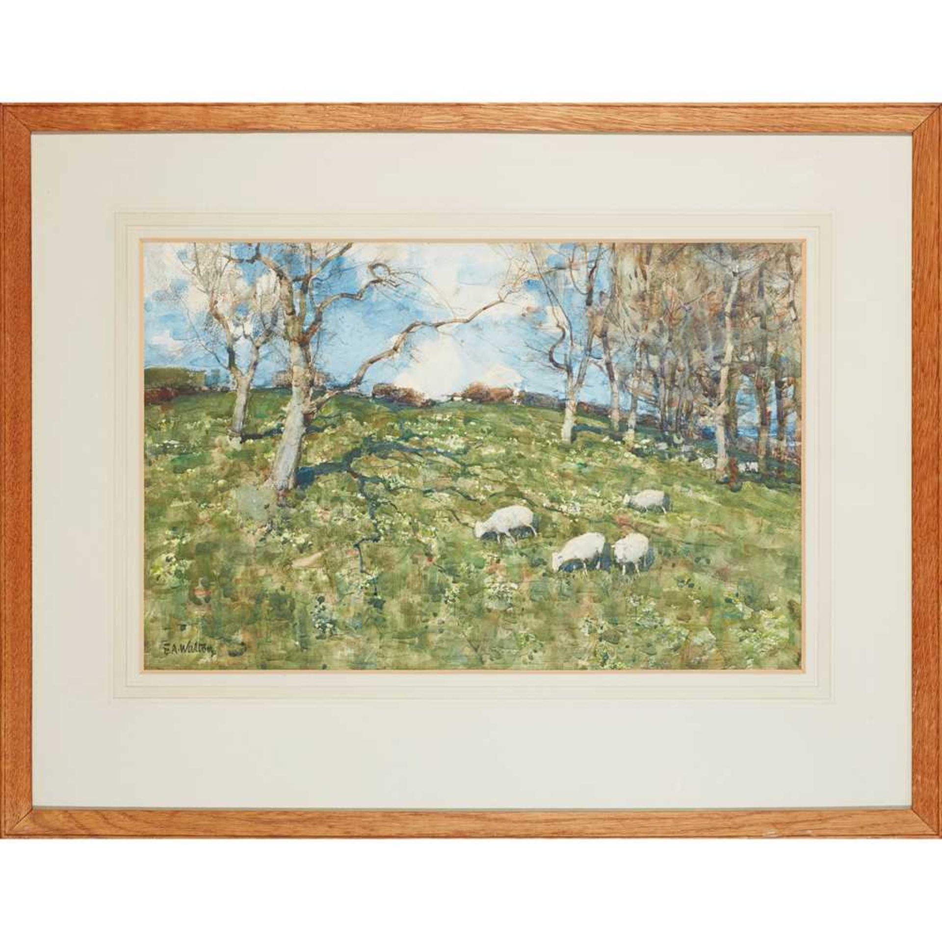 EDWARD ARTHUR WALTON R.S.A., R.S.W., R.W.S (SCOTTISH 1860-1922) SPRING - Image 2 of 3