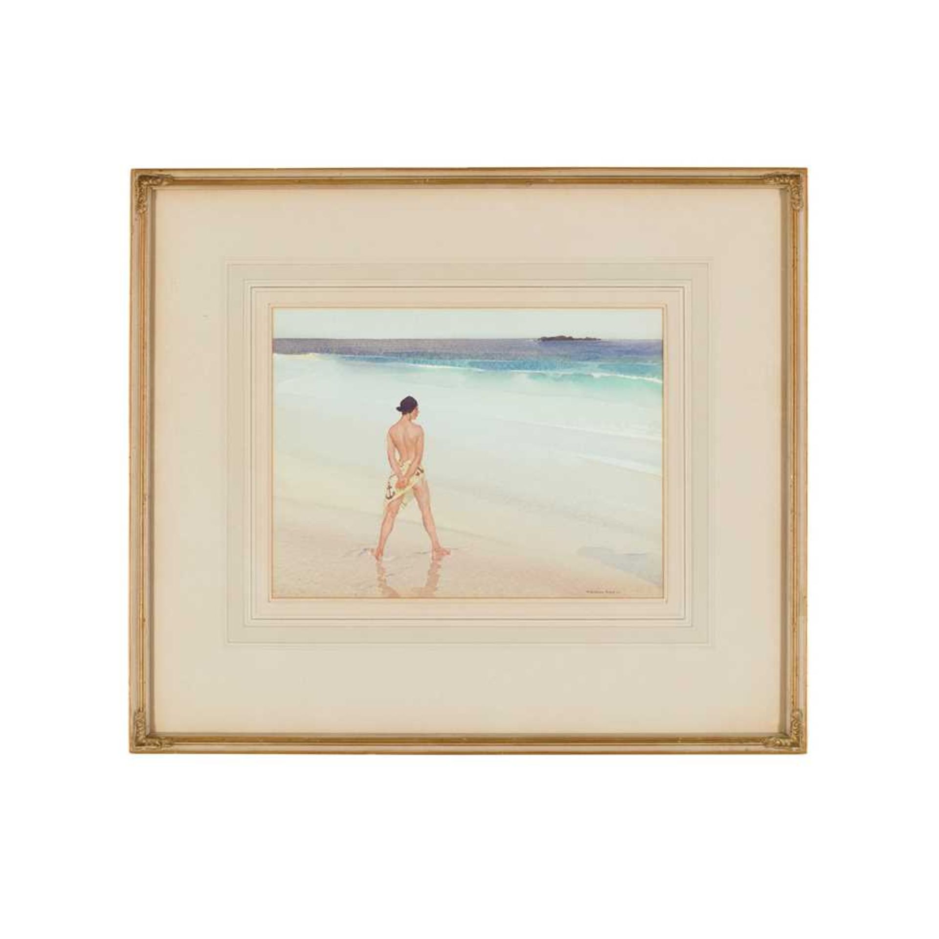 § SIR WILLIAM RUSSELL FLINT P.R.A., P.R.W.S., R.S.W., R.O.I., R.E. (SCOTTISH 1880-1969) ARABELLA IN - Image 4 of 6