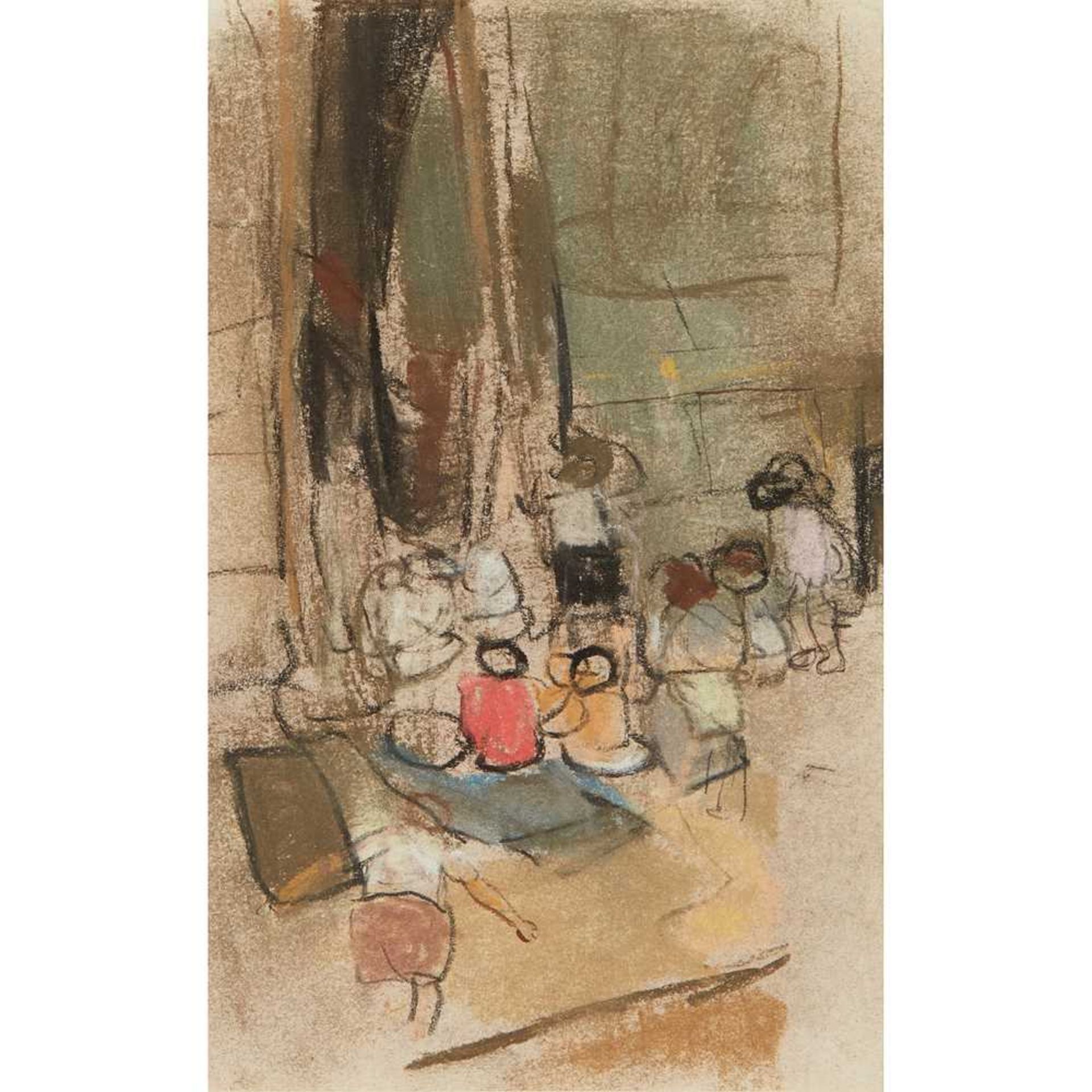 § JOAN EARDLEY R.S.A (SCOTTISH 1921-1963) CHILDREN IN A STREET