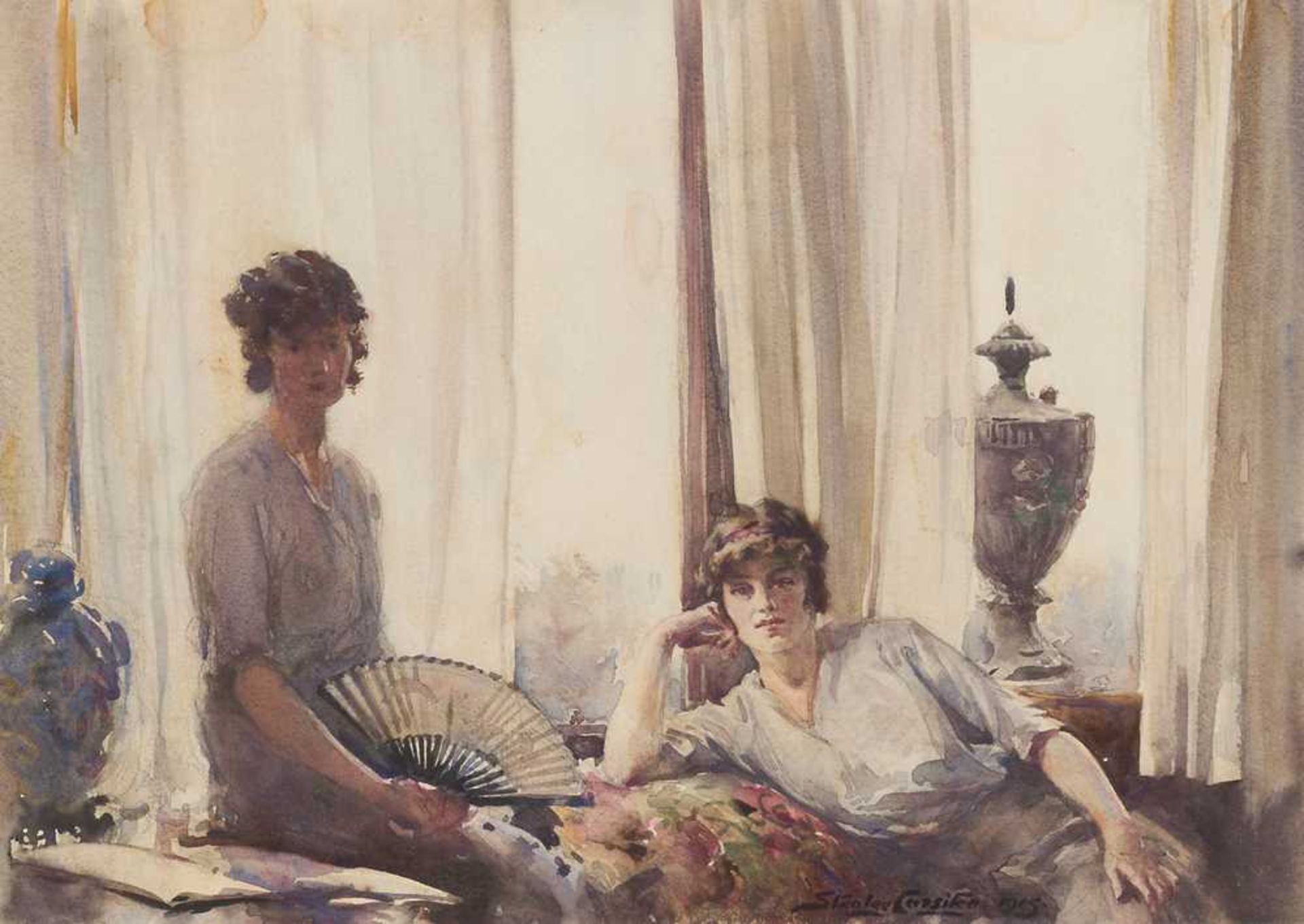 § STANLEY CURSITER C.B.E., R.S.A., R.S.A (SCOTTISH 1887-1976) AFTERNOON REST