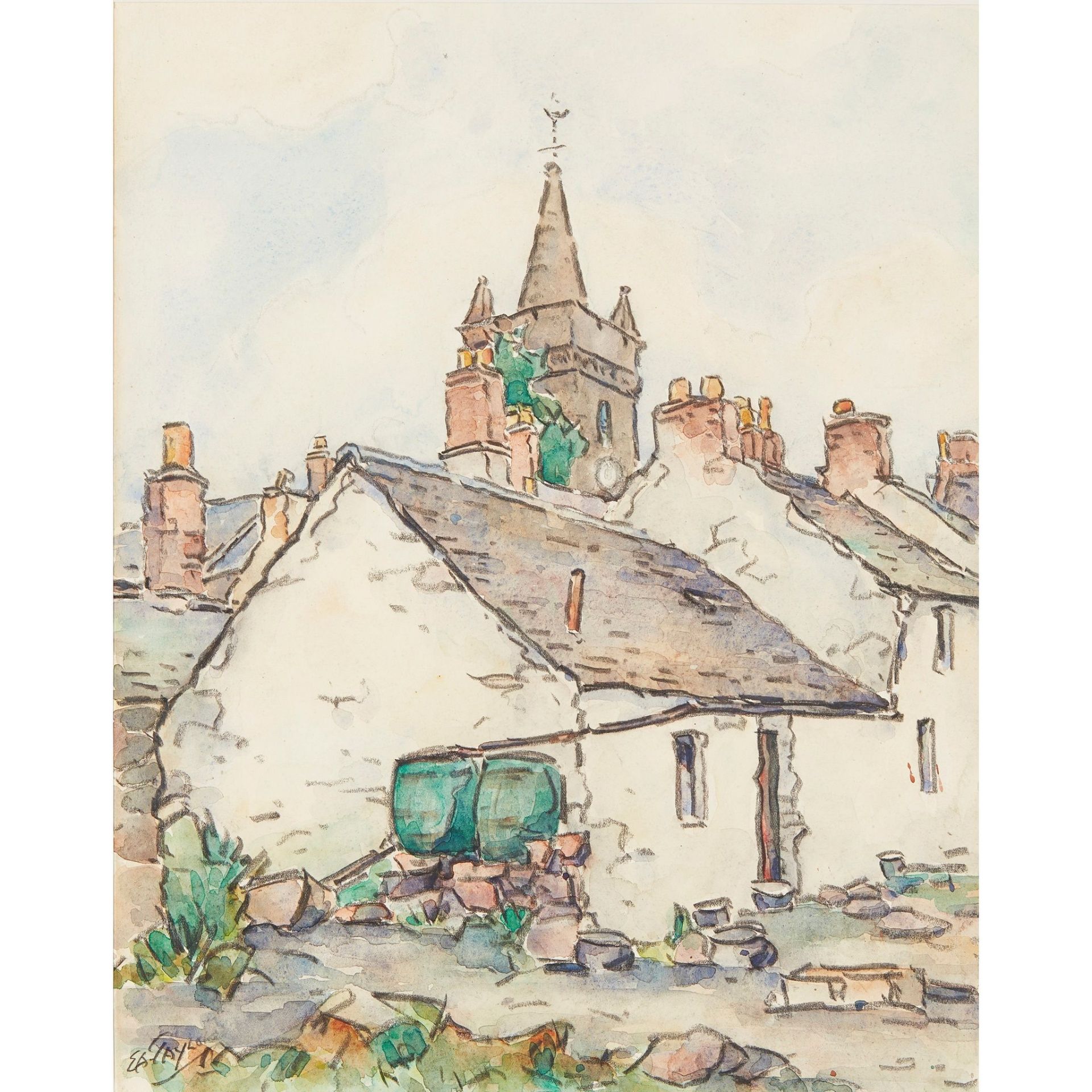 § ERNEST ARCHIBALD TAYLOR (SCOTTISH 1874-1951) THE OLD TOLLBOOTH KIRKCUDBRIGHT