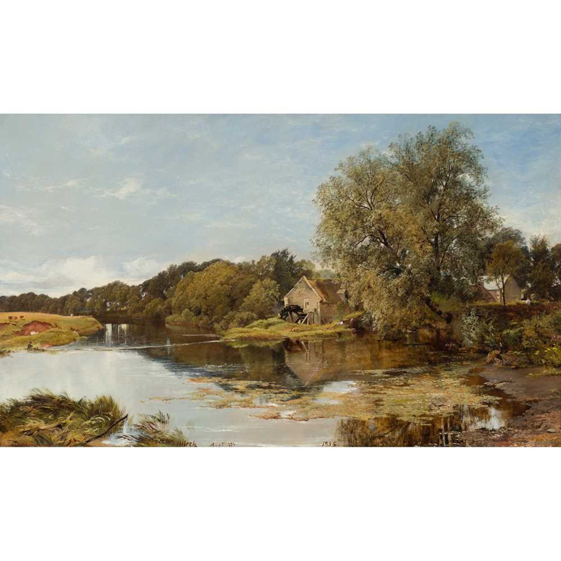 HORATIO MCCULLOCH R.S.A. (SCOTTISH 1805-1867) AT MILTON MILL ON THE IRVINE