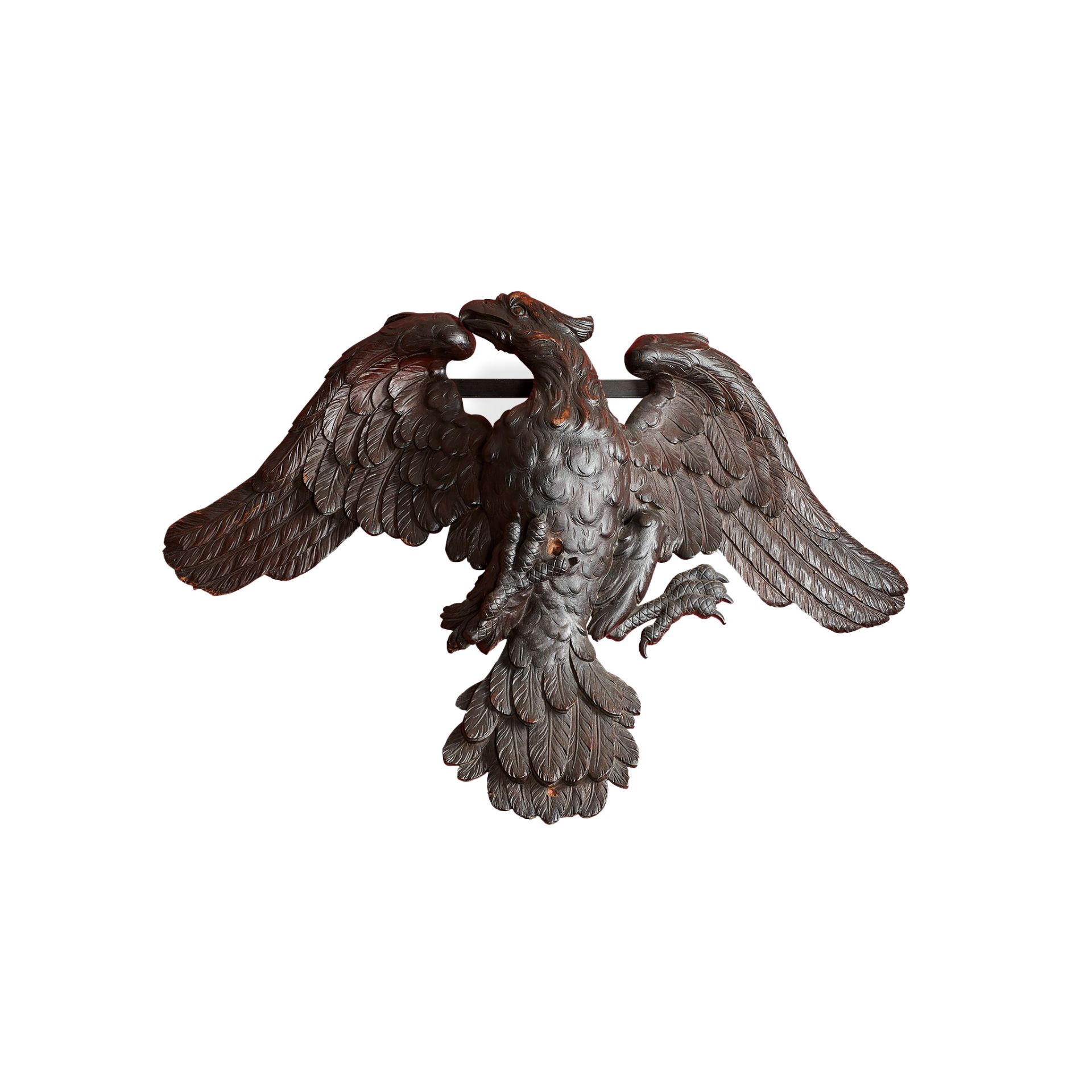 LARGE CARVED WOOD EAGLE 19TH CENTURY