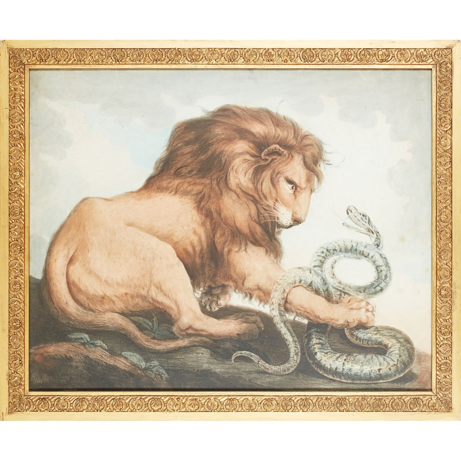 SAMUEL WILLIAM REYNOLDS (1773-1835), AFTER JAMES NORTHCOTE, R.A. LION AND SNAKE