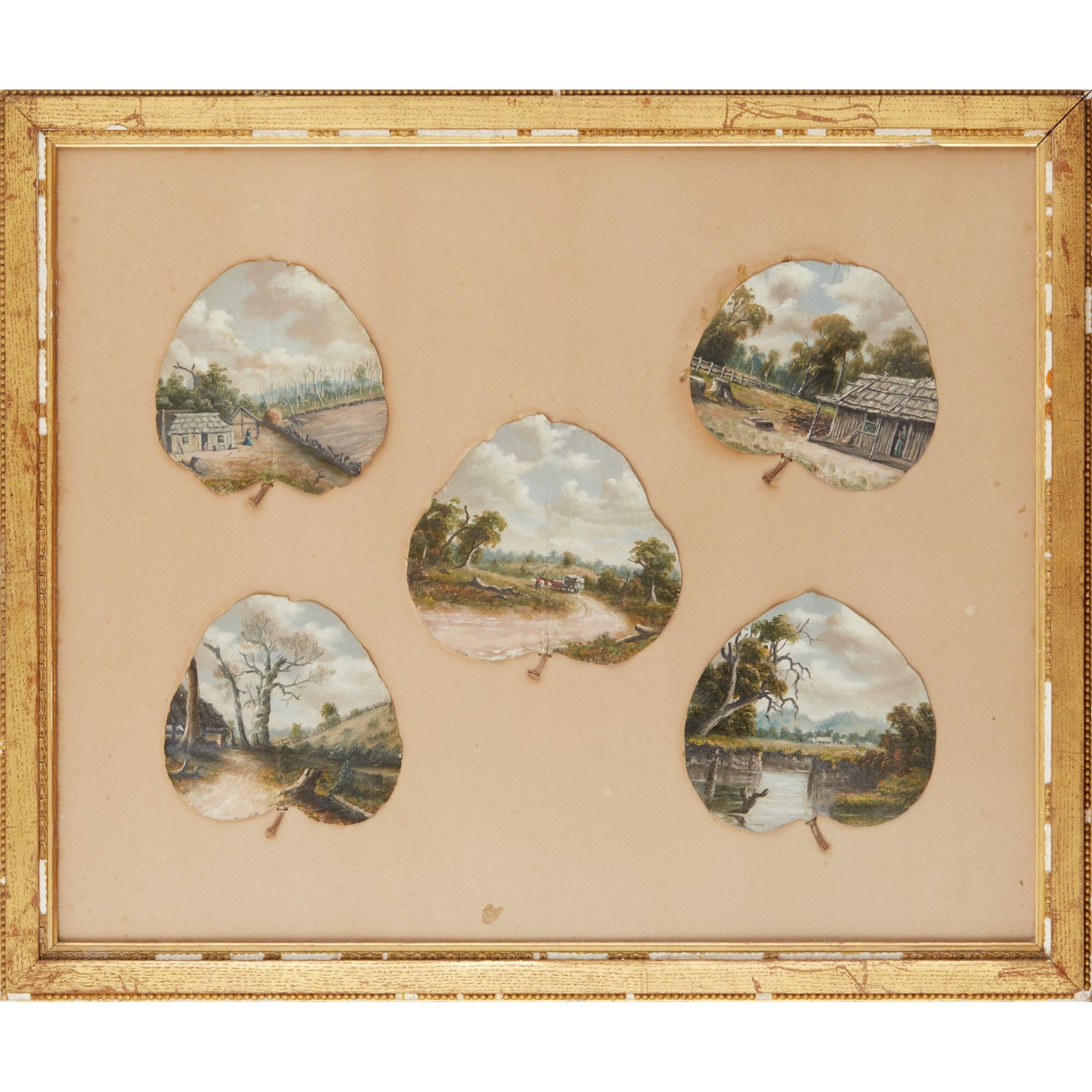 ATTRIBUTED TO ALFRED WILLIAM EUSTACE (1820-1907) FRAMED COLLECTION OF EUCALYPTUS LEAF PAINTINGS