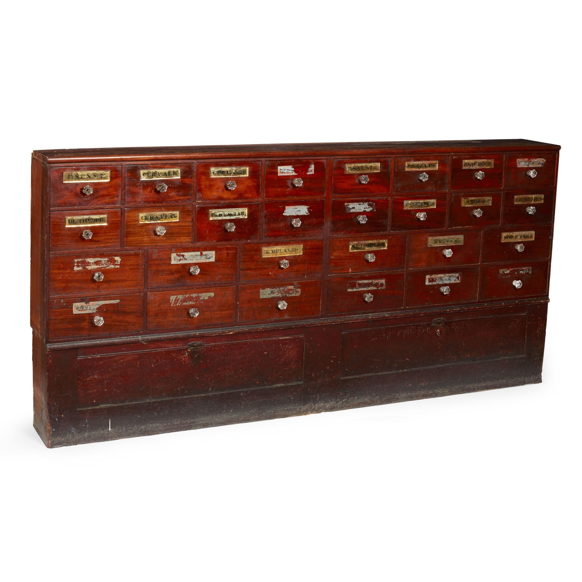 LARGE PINE AND MAHOGANY APOTHECARY'S CABINET LATE 19TH CENTURY - Bild 2 aus 3