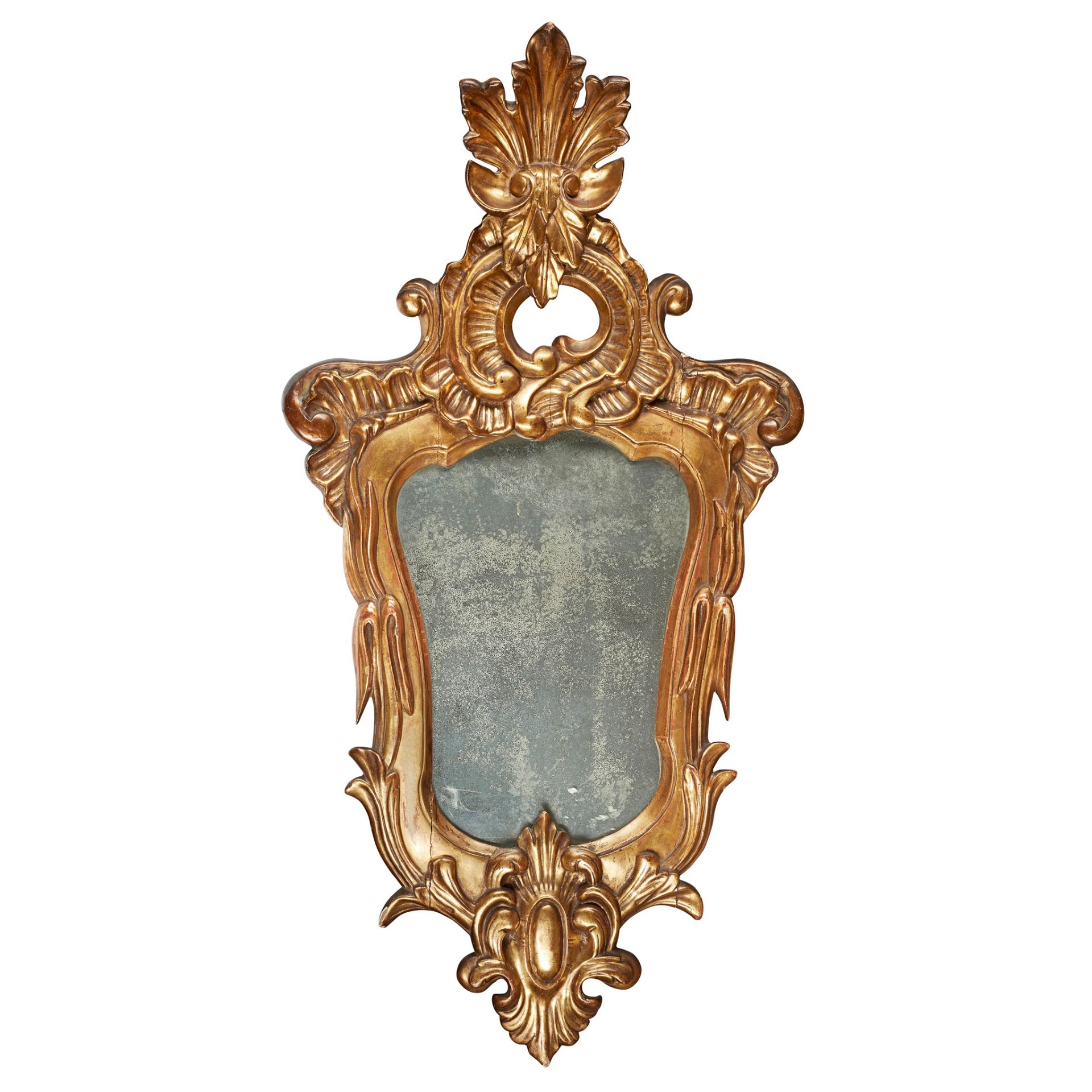 ITALIAN GILTWOOD CARTOUCHE MIRROR 18TH CENTURY STYLE