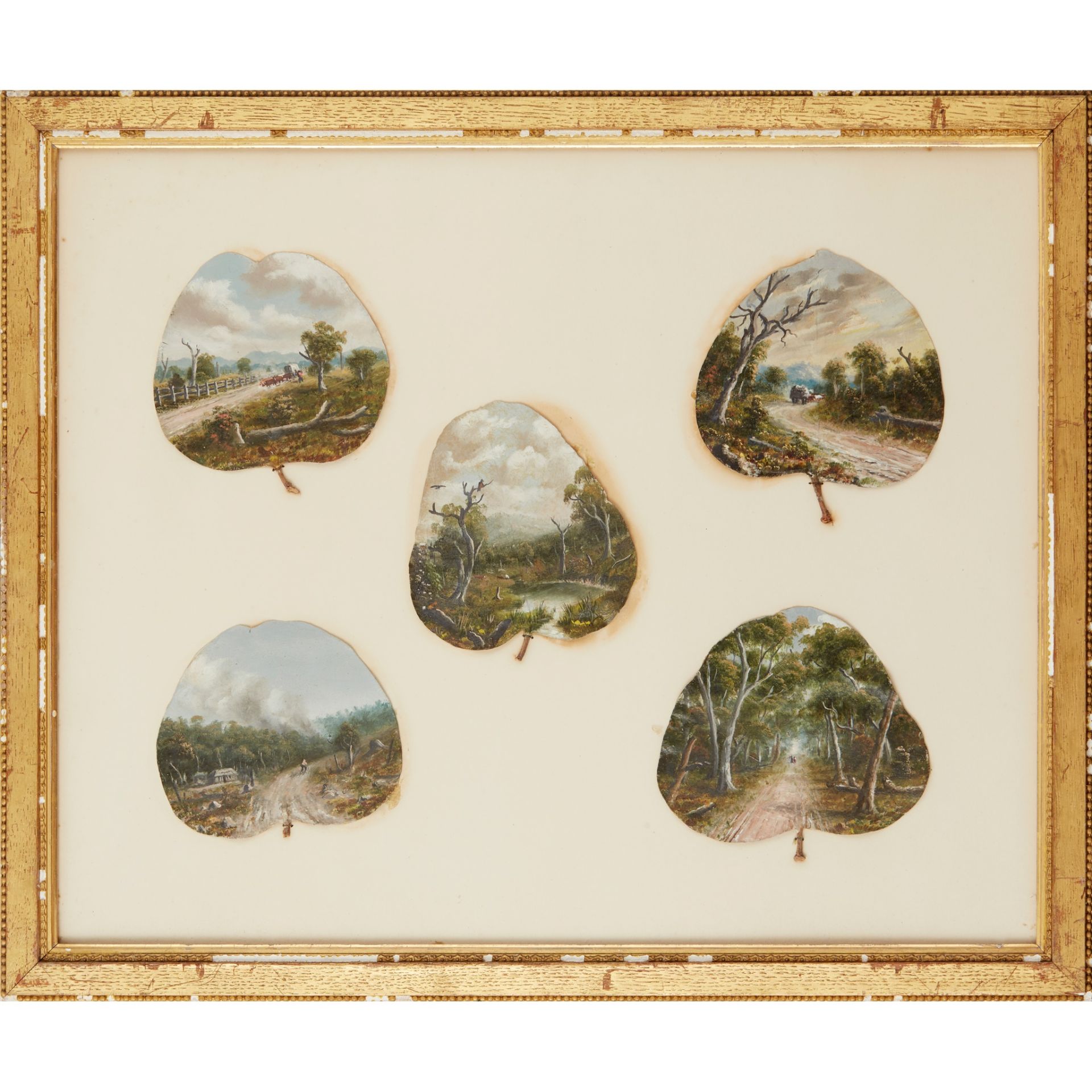 ATTRIBUTED TO ALFRED WILLIAM EUSTACE (1820-1907) FRAMED COLLECTION OF EUCALYPTUS LEAF PAINTINGS - Image 2 of 2