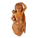 EARLY VICTORIAN CARVED FRUITWOOD FIGUREHEAD 19TH CENTURY