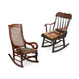 TWO AMERICAN CHILD'S ROCKING CHAIRS 19TH CENTURY