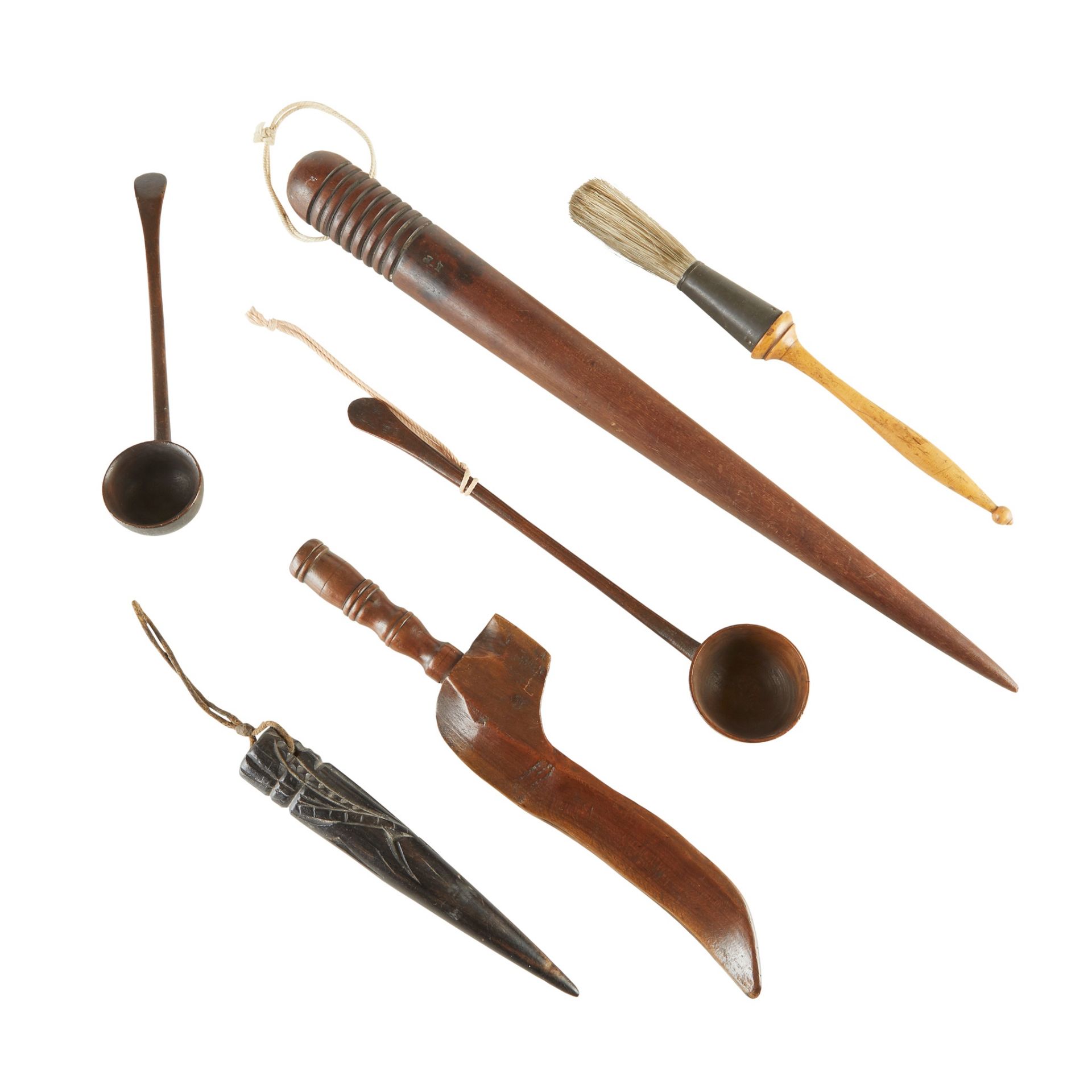 GROUP OF TREEN HAND TOOLS 18TH AND 19TH CENTURY