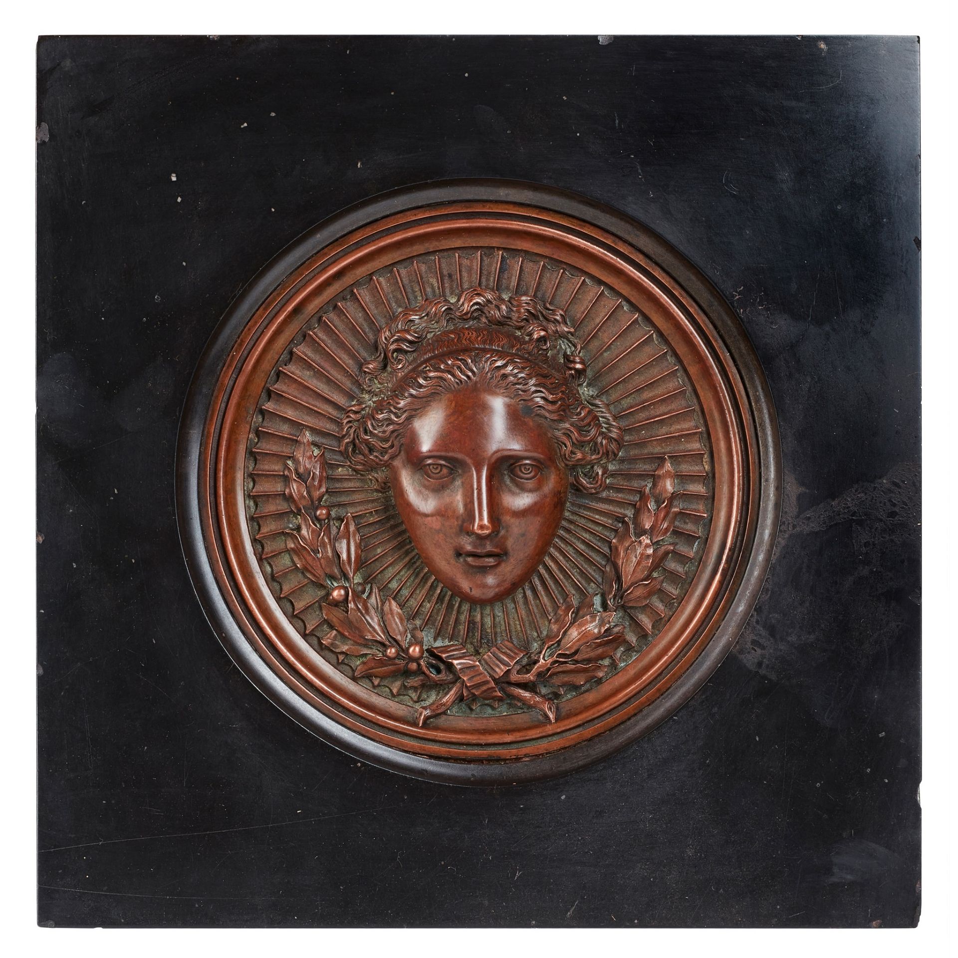 NEOCLASSICAL BRONZE ROUNDEL 19TH CENTURY