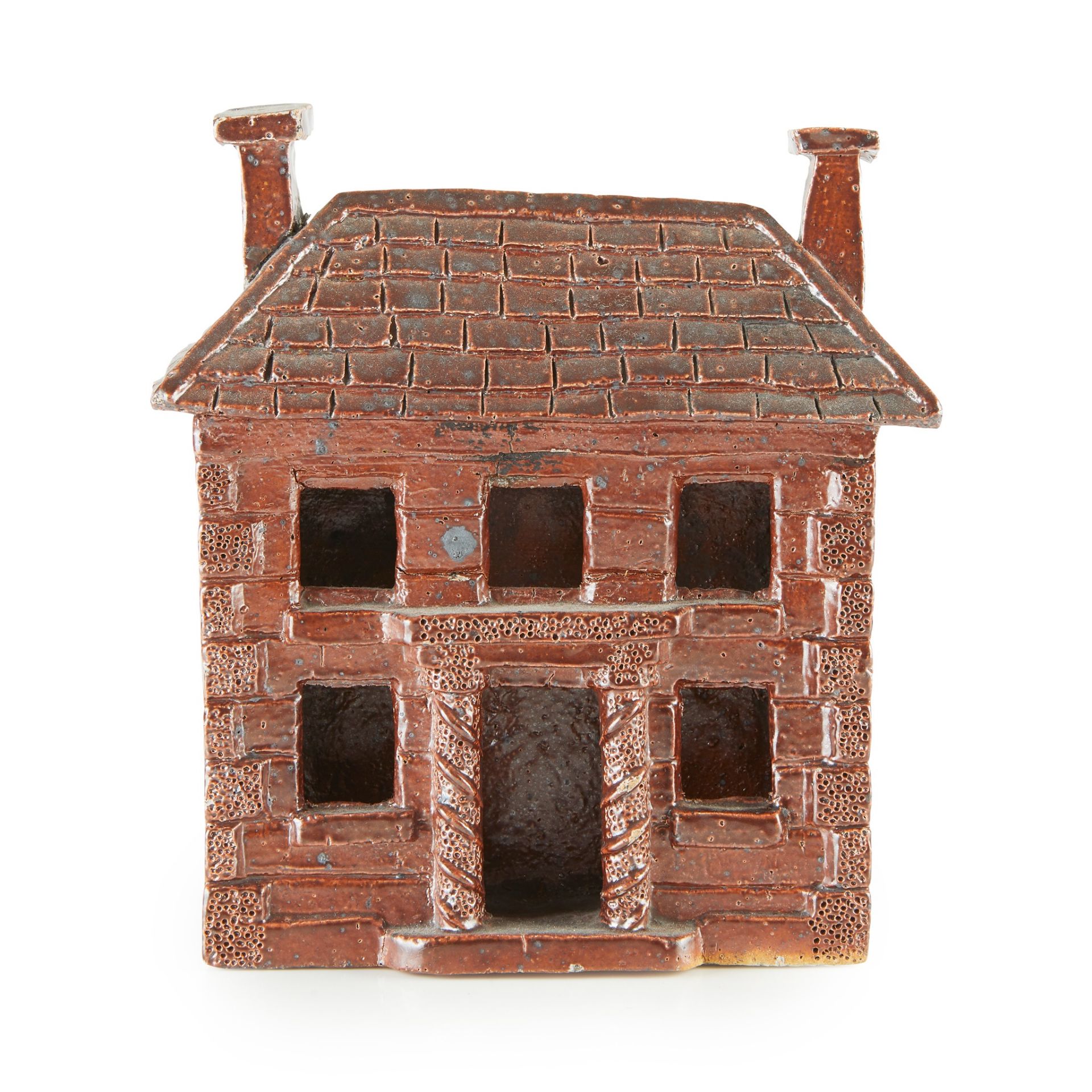 SALT-GLAZED MODEL OF A HOUSE EARLY 19TH CENTURY