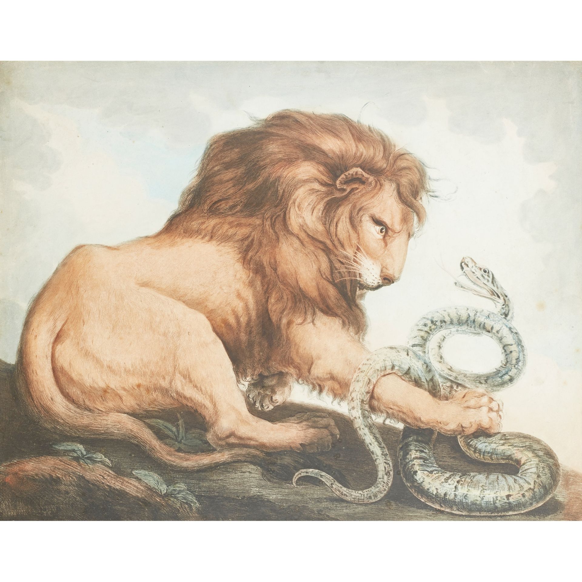 SAMUEL WILLIAM REYNOLDS (1773-1835), AFTER JAMES NORTHCOTE, R.A. LION AND SNAKE - Image 2 of 3