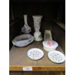 Eight pieces decorative porcelain china including Aynsley, Wedgwood and Minton