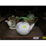 Two Sadler teapots - Waterloo with original box and Sporting Guns of the 18th century, together with