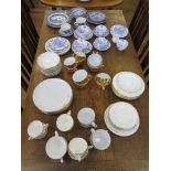 Various Royal Worcester gilt tea wares and dinner wares, Duchess Ascot pattern tea wares, Royal