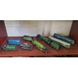 An OO gauge Triang 'Flying Scotsman' locomotive and tender, and other locomotives including Oliver