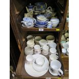 A set of five Susie Cooper coffee cans and six saucers, with fruit design, various Victorian and