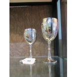 Two Walker and Hall silver plated goblets