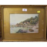 William Wells Quartermain (1857 - 1930) Babbacombe Harbour watercolour signed and dated 1910 16.5