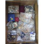 A collection of costume jewellery, etc