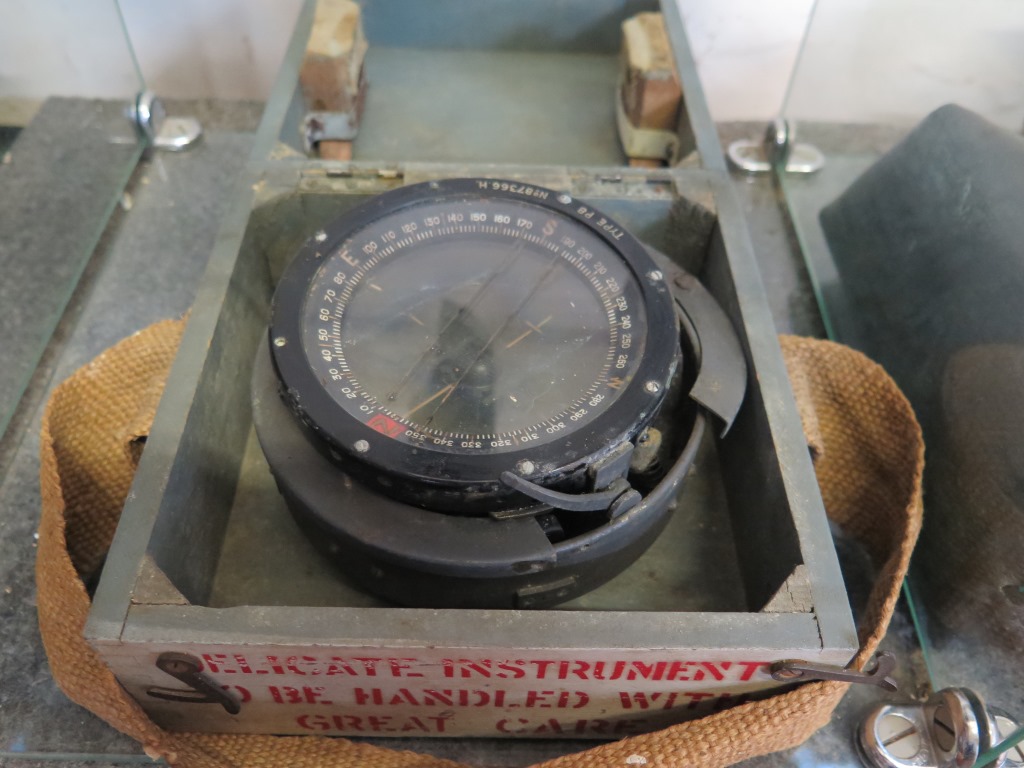 A military Type P8 compass, no. 87366.H., in a fitted case, possibly for RAF Bomber Command