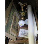 Various watercolours and prints, including a poster for The Jungle Book, Royal Worcester Royal