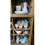 Various Poole Pottery 'Twintone' tea, coffee and dinner wares (4 trays)