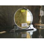 A modernist Art Deco circular chrome photo frame