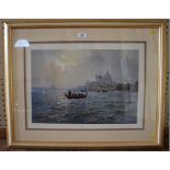 Ted Dyer Traversando Il Bacino di San Marco limited edition print signed in pencil, 88/350 'Beside