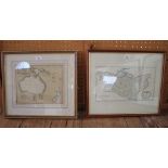 After John Cary A map of New Holland and Adjacent Isles hand coloured engraving 23 x 29 cm and a