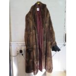 A long mink fur coat, 123 cm long